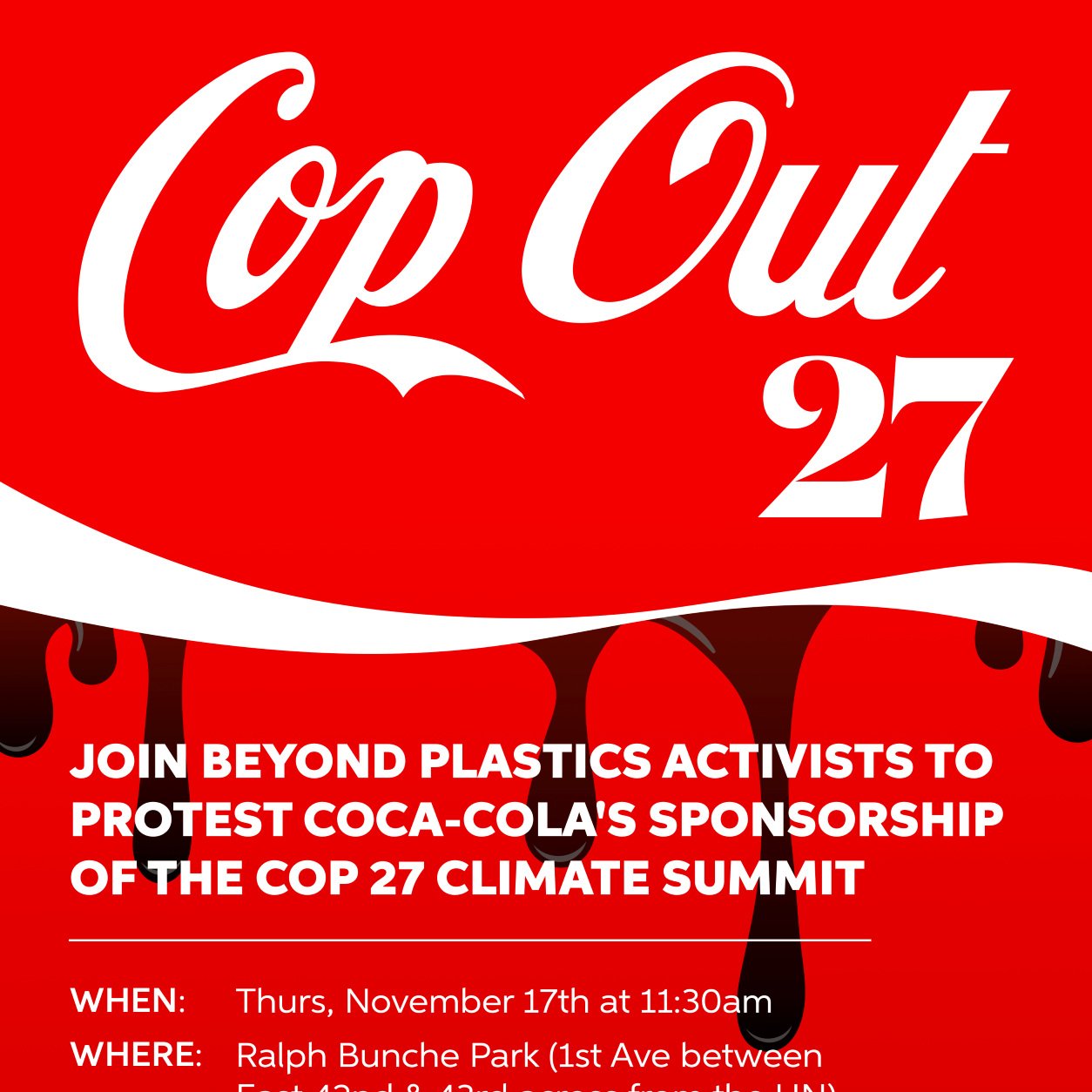 📣Calling Out Climate Greenwashing at the COPOUT27 Protest in NYC🗽