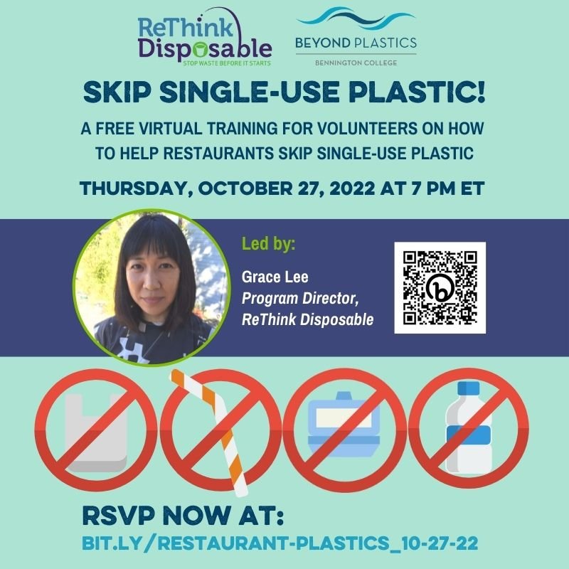 Beyond Plastics &amp; ReThink Disposable Restaurant Plastic Reduction Training