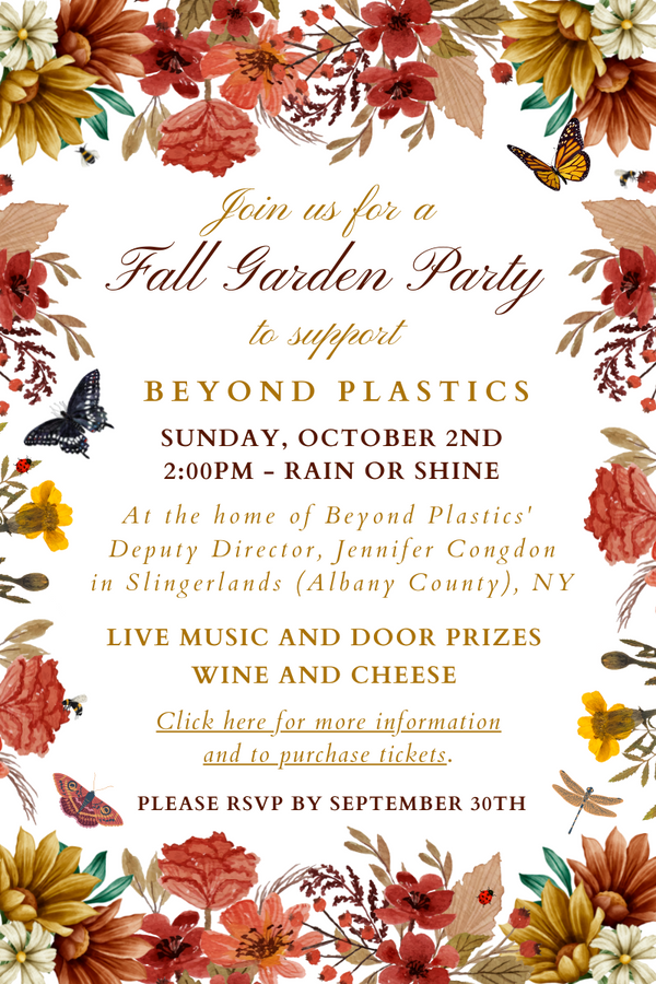 Fall Garden Party To Help End Plastic Pollution