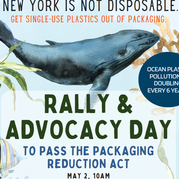 Rally in Albany Calls on the New York Legislature to Pass Packaging Reduction Bill and Bigger Better Bottle Bill This Year